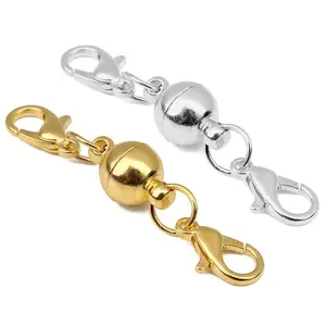 5pcs Solid Ball Magnet Clasp | Lobster Claw Bracelet Necklace Mask Connector, 8mm/0.026inch Secure Clasp