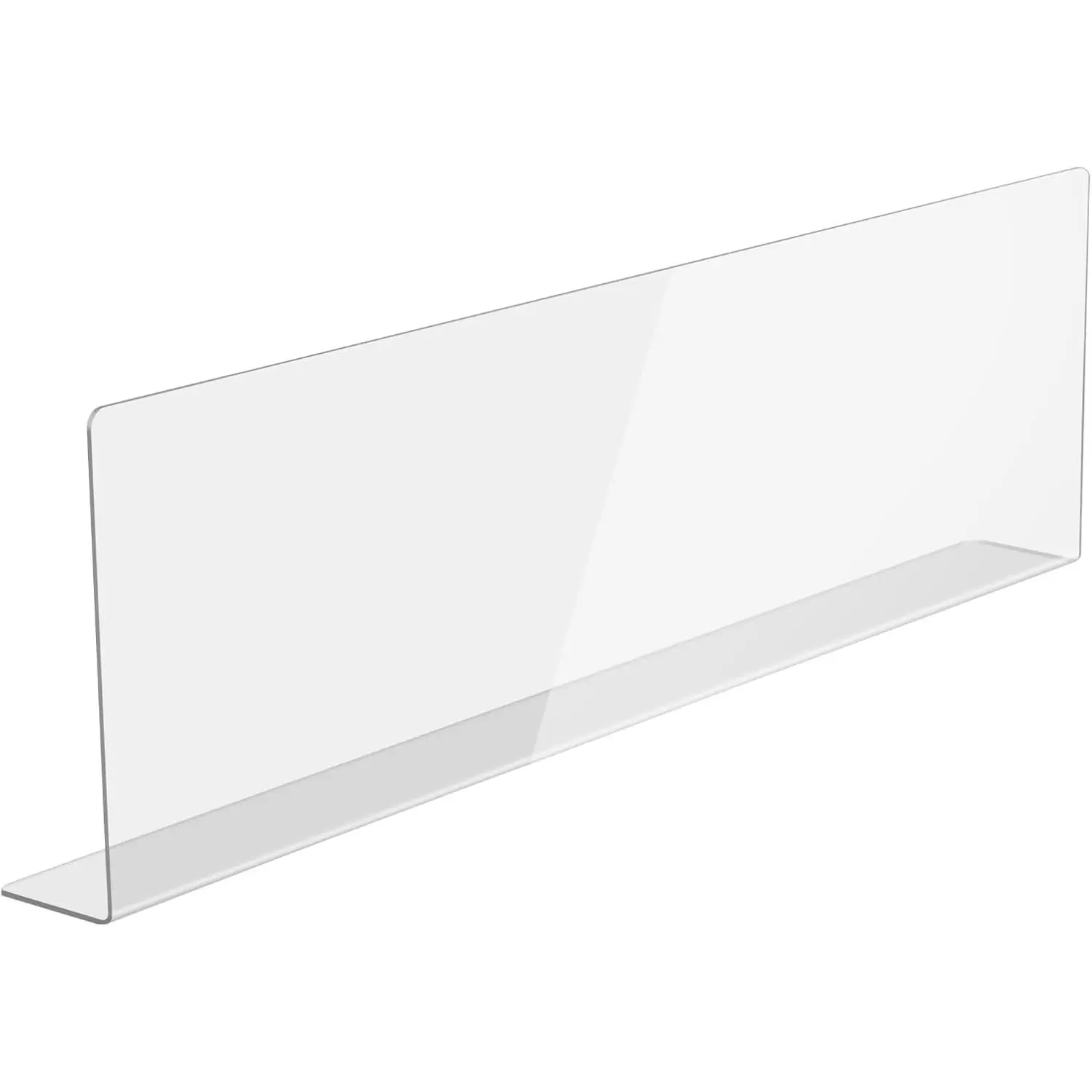 Acrylic Sink Splash Guard, Highly Transparent Fixed Splash Guard for Kitchen Island & Bathroom（15.8"L x 1.6"W x 4.7"H）