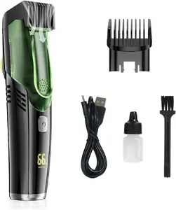 Vacuum Enhanced Hair Cutter for Home Use – Self-Cleaning Electric Hair Clipper & Trimmer, Green