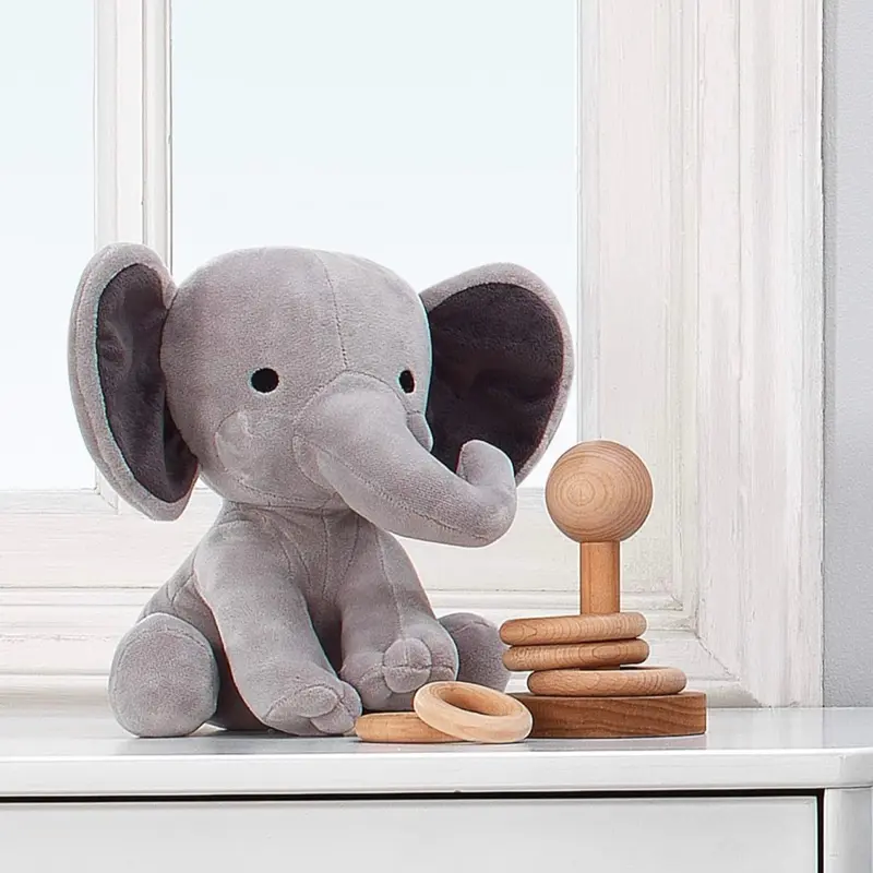 Birth announcement Elephant plush toy - color options - soft and adorable - customized