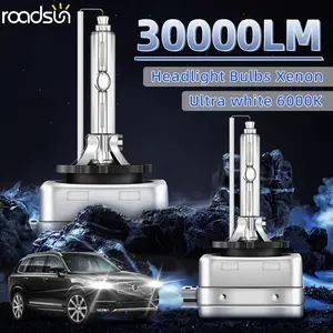 ROADSUN 2 Pack D1S D2S D3S D4S Headlight Bulbs, 6000K Cool White, 150% Lighting Distance, HID Xenon Bulbs, 30000LM 35W, Battery Not Included, Long Service Life, Aviation Aluminum Quick Heat Dissipation, 1:1 Accurate Bulb Shape