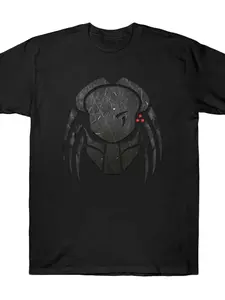 Unisex Casual T‑Shirt with Predator Creature Mask Print, Sci‑Fi Design, Soft & Comfortable Classic Fit, Ideal for Daily Wear and Birthday Gifts