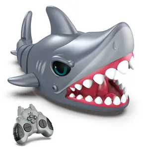 Crazy Shark R/C - Wild Remote-Controlled Chomping Shark with Moving Jaw & Fins - Programmable RC Toy for Kids & Shark Enthusiasts - Includes 2.4g Remote Control & Rechargeable Battery