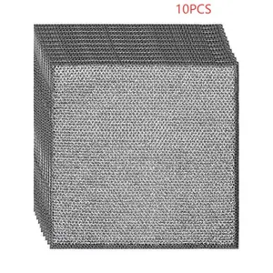 Double-layer magic steel wire cleaning cloth, metal silver thread dish towel, household kitchen cleaning rag and washing tool