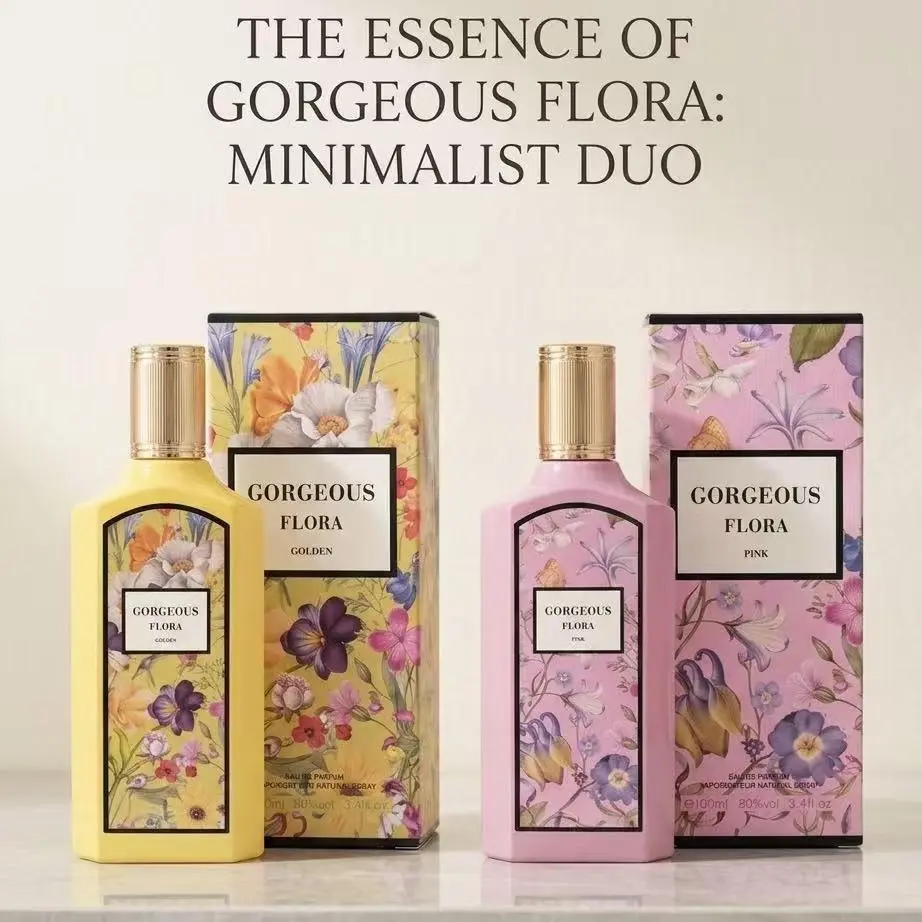 Gorgeous Flora Signature Duo – Golden Orchid & Pink Gardenia Set  Gorgeous Flora Luxury Gift Set: Two Iconic Scents, One Unforgettable Experience  Sun-Kissed & Petal-Soft: The Gorgeous Flora Collector’s Edition Duo