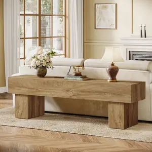 TRIBEWOOD 63" TV Stand, Farmhouse Entertainment Center, Low TV Console Table for Living Room, Long Media Console Television Stands for 55/60/65 Inches TV