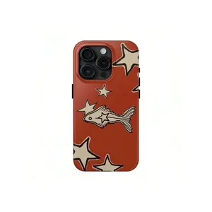 Orange Star Goldfish Phone Case Cute Ocean Celestial Grunge Cool Girl Gift Case Phone - Case IP 16 15 14 13 12 11 XSuitable For IPhone 17 Air
