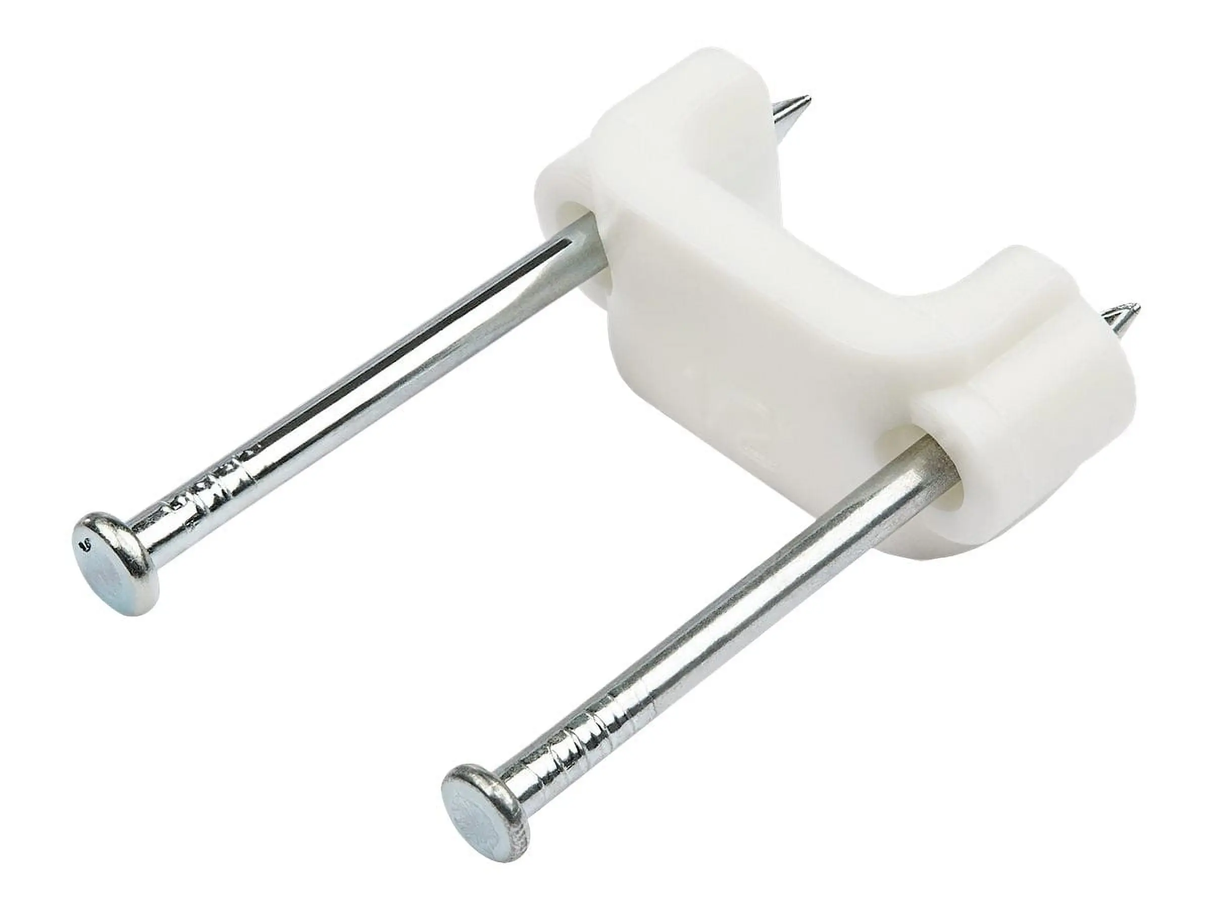 Startech Cable Clips with Two Steel Nails, White - Medium - Pack of 100
