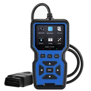 Portable OBD2 Scanner Code Reader Car Engine Fault Scanner CAN Diagnostic Tool, reads and clears error codes for all OBDII/EOBD protocol vehicles manufactured after 1996, no battery required-V519