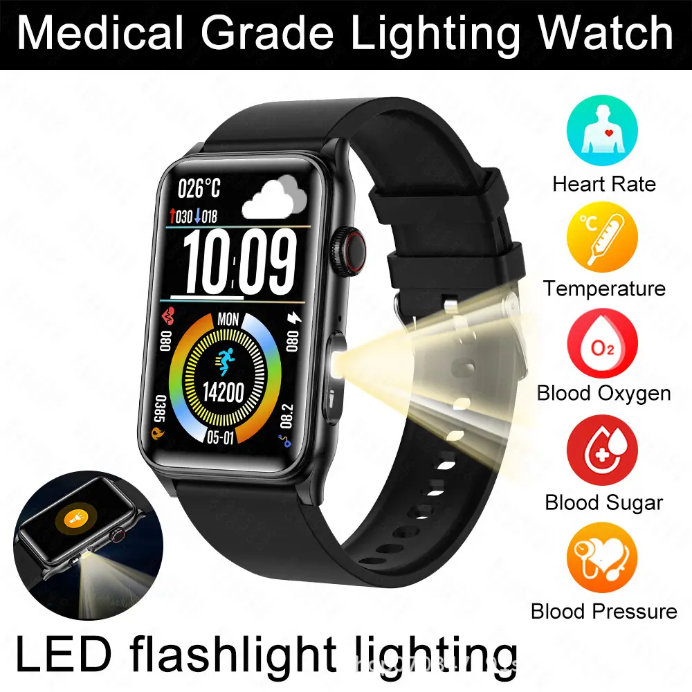 New smart watch with Bluetooth calling, blood glucose, heart rate, blood pressure, blood oxygen, and sleep monitoring New smart watch with Bluetooth calling, blood glucose, heart rate, blood pressure, blood oxygen, and sleep monitoring