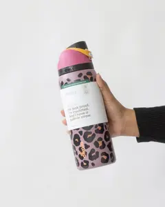 Owala Leopard Pattern 32-Ounce Large Capacity Stainless Steel Keep-Cool Cup - Portable Vacuum Bottle, Suitable for Iced Tea, Birthday Gifts, Kitchen Utensils and Drinkingware