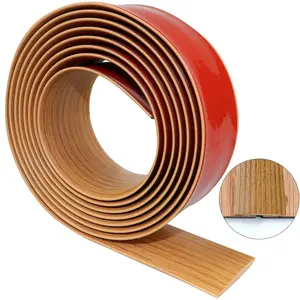 Floor Transition Strip 2" Self Adhesive Flat Vinyl Flooring Transition Strip with Strong Backing 5cm 10FT Brown Wood Grain