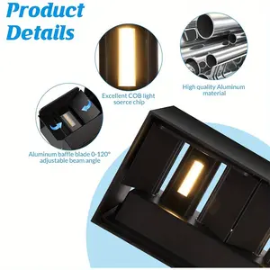 Modern Dual-Head Wall Light, Aluminum LED Wall Lamp, Adjustable Beam Angle, Indoor Outdoor Use, Suitable for Courtyard Hallway, Adjustable Outdoor Lighting