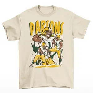 Micah Parsons Green Bay Cartoon Style Football T-Shirt