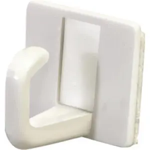 Hillman Fasteners 122299 4.2 x 2.5 in. White Plastic Adhesive Cup Hook - 6 Pack- Pack Of 5