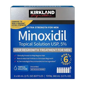 Kirkland Minoxidil Men’s Hair Regrowth (3-Month Supply) + Free Derma Roller