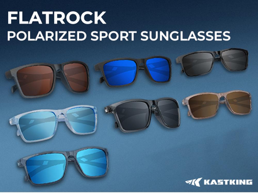 KastKing FlatRock Polarized Sports Sunglasses for Men, Women Sun Glasses Fishing Cycling Running with UV Protection