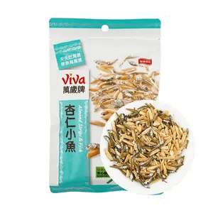 Viva Taiwan Crispy Almond Small Fish Snacks, 115g - Healthy Calcium-Rich Snack, Dried Fish with Almonds
