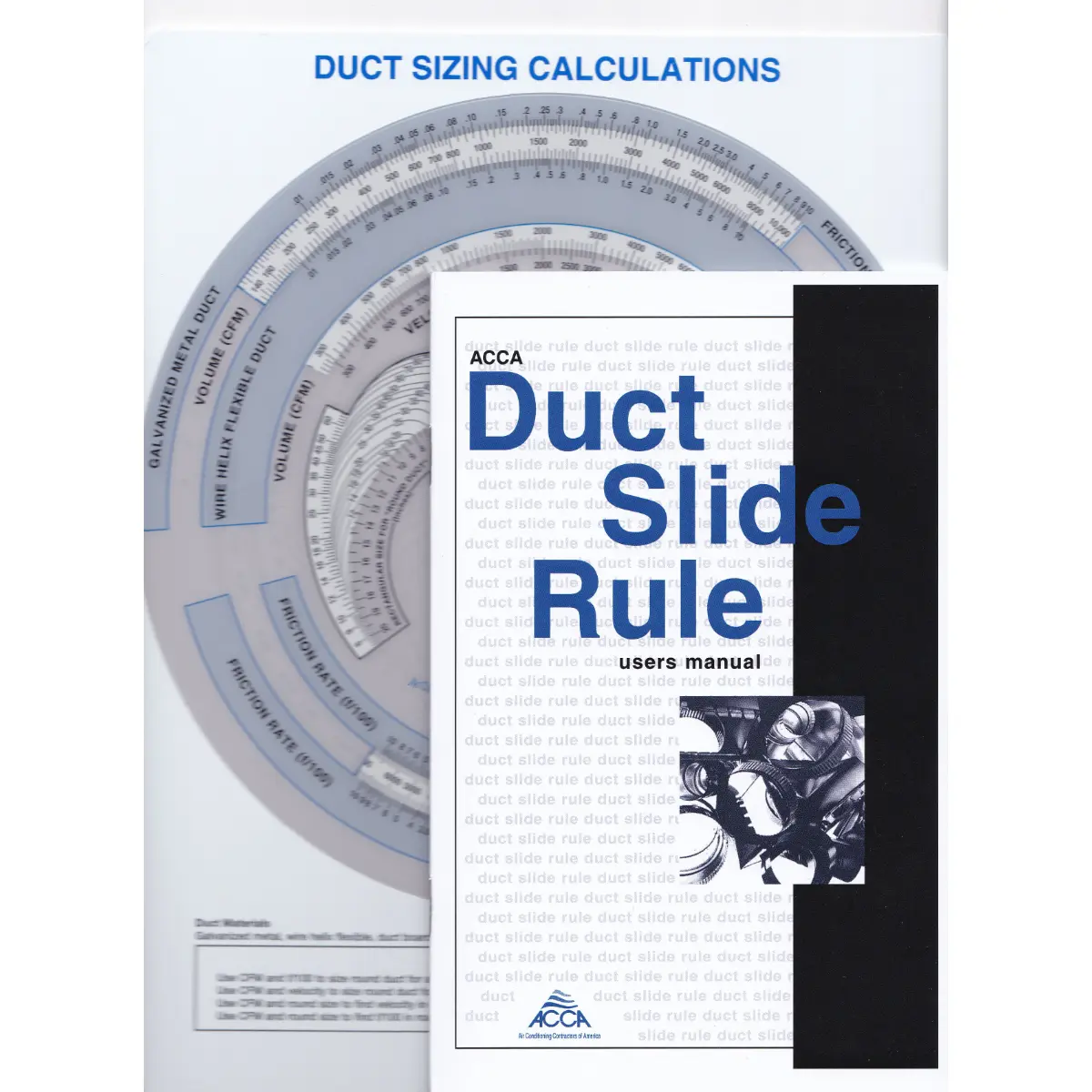 ACCA Duct Calculation Slide Rule