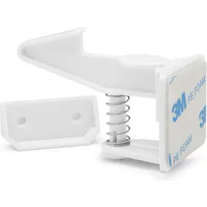 12-Pack Invisible Baby Proofing Cabinet Locks No Drill Child Safety Drawer Latches Adhesive Childproof Latch for Cabinets Kitchen Furniture Secure Toddler Infant Safety No Tools Required