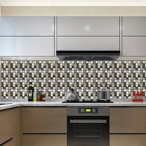 3D Waterproof Mosaic Wallpaper Peel & Stick Tiles, Unique 3D Mural Effect, Durable Self-Adhesive Decorative Tiles for Kitchen Bathroom Home, Peel and Stick Wallpaper