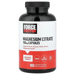 Force Factor Magnesium Citrate, 150 mg, 180 Vegetable Capsules