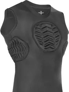 Exxact Sports Youth Baseball Chest Protector, Padded Sternum Chest Guard, Softball Chest Protector Girls Youth Chest & Rib Protector (Black)