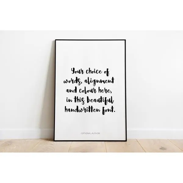Custom Typography Personalised Quote Poster Vintage Art Decor A3 A4 A5 Gallery Wall Inspirational Movie Print