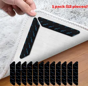 Rug Stopper, Anti Slip Floor Mat Tape,Adhesive Rug Corner Gripper, Floor ProtectorFor Home Living Room Bedroom, HouseholdCarpet Accessories