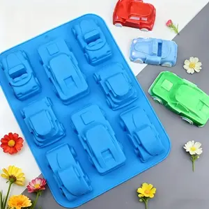 Silicone Cake Molds for Sports Cars, Flexible Silicone Baking Molds, Reusable Mold for Handmade Soap Making, Durable Kitchen Tool