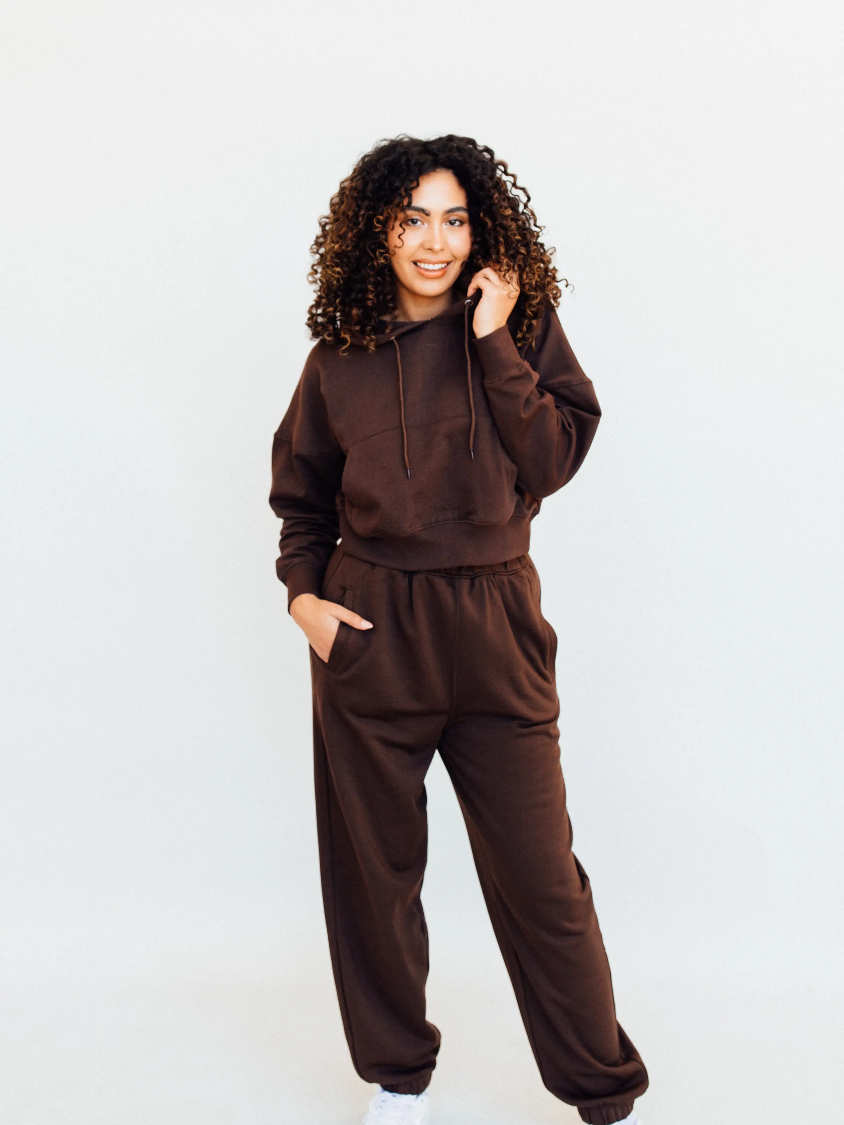 N+G ORIGINAL: Cozy Girl Oversized Sweatpants (Chocolate Brown)