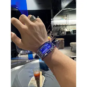 Black Technology Electronic Watch for Men Wormhole Concept High-End Men's Watch Trendy 2024 New Cool Luminous Watch