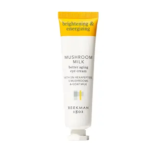 Beekman 1802 Mushroom Goat Milk Eye Cream - Clinically Proven Anti-Aging Eye Treatment for Under-Eye Circles & Fine Lines - With Hexapeptide and Snow Mushrooms - Fragrance-Free, Cruelty-Free
