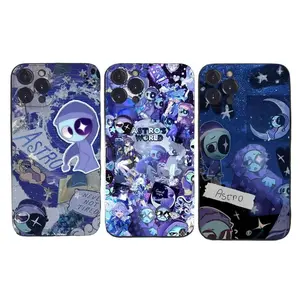 Dandys World Astro Phone Cases For iPhone 17 16 15 14 13 12 11 Promax Pro Air Plus Soft Silicone Black Unique Artistic Cover