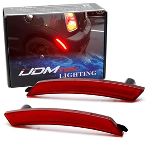 iJDMTOY Red Lens Full LED Rear Side Marker Light Assemblies For 2007-2013/14 MINI Cooper R55 R56 R57 R58 R59 R60 R61