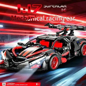 Car Building Kit 1:17 Scale Tech Racing Car Model, Mechanical Model Construction Set, Collectible Car Kit, DIY Toy Set for Adults and Kids, Building Blocks, Assembly Blocks Set
