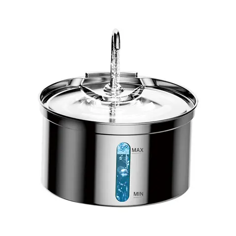 118oz Cat Water Fountain Stainless Steel Pet Drinking Fountain For Cats Indoor with Quiet pump, Replacement Filters
