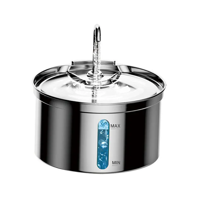 118oz Cat Water Fountain Stainless Steel Pet Drinking Fountain For Cats Indoor with Quiet pump, Replacement Filters