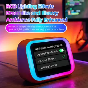 AI Smart Alarm Clock for Kids, Voice Wake-Up & Continuous Dialogue, Spoken English Practice,Bedtime Story Machine, Bluetooth Speaker, RGB Night Light, Daily Routine Helper, Back to School Gift