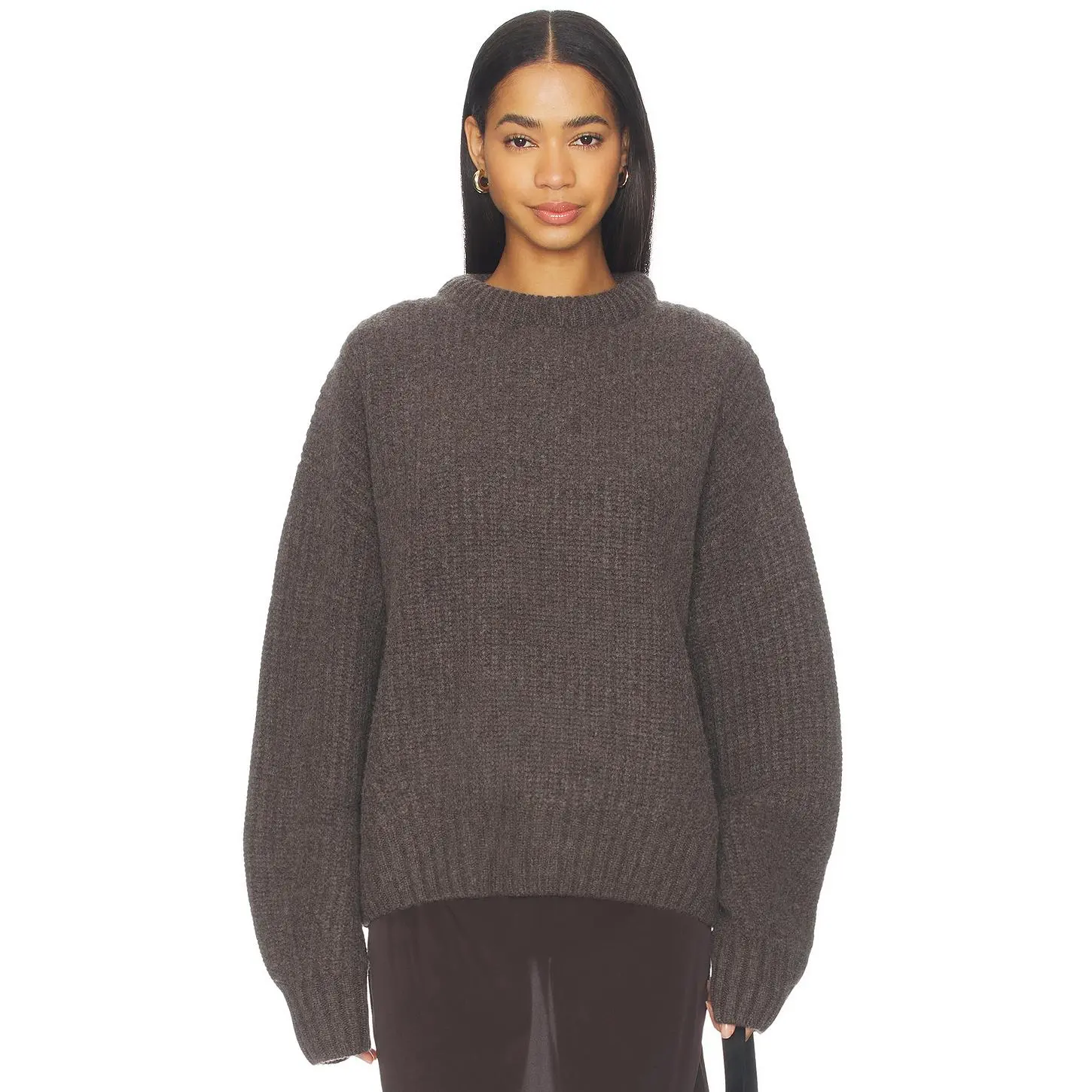 Aya Muse Crewneck Sweater in Taupe