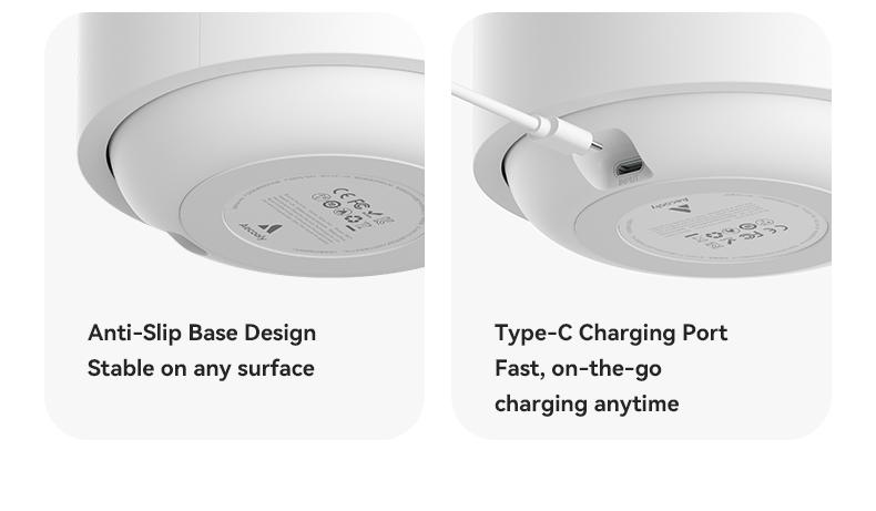 Aecooly Touch Control Desk Fan, 100 Speeds Quiet Bedroom Digital Display 8000mAh 3 Oscillation Angles Battery Powered Small Desktop Table Fan for Bedroom, Bedside, Office, Travel, FathersDayGift