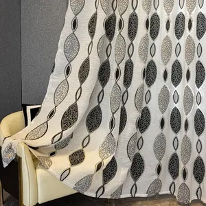 Geometric Print Window Curtain, 2pcs/set Modern Simple Home Decorative Curtain for Living Room Bedroom Dining Room