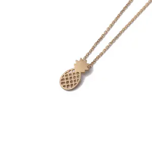 Necklace Aloha Pineapple Puka Gold