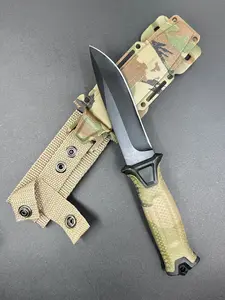 Tactical Survival Fixed Blade Knife - Camo Sheath for Camping & Hiking,Portable, suitable for hiking, camping, and mountaineering, birthday gifts, holiday gifts