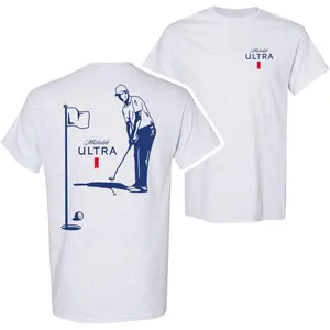 Michelob Ultra Golfing Front and Back Print T-Shirt