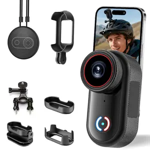 4K WiFi Action Camera, Wearable Mini Body Camera 140° Ultra Wide Angle, Long Battery Life, Magnetic Mount, Free Horizontal & Vertical Shooting for Vlog