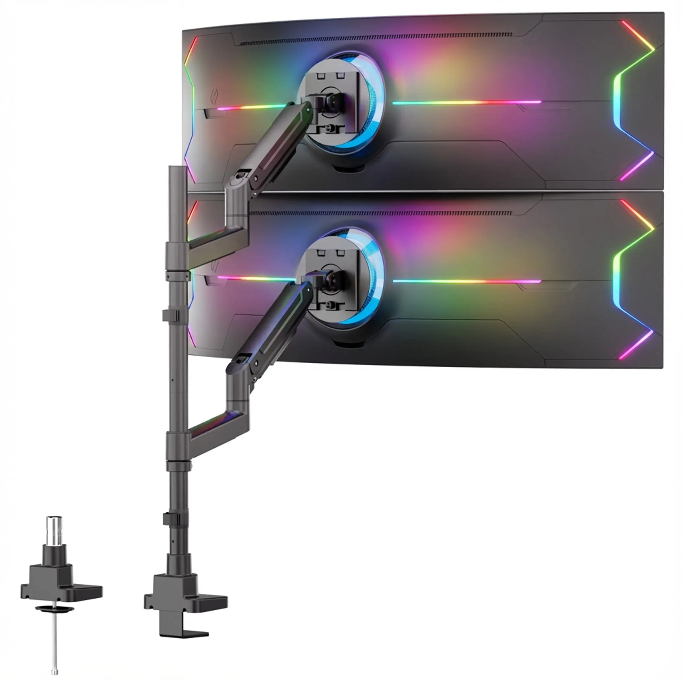 Heavy-Duty Dual Stacking Monitor Mount Heavy-Duty Dual Stacking Monitor Mount