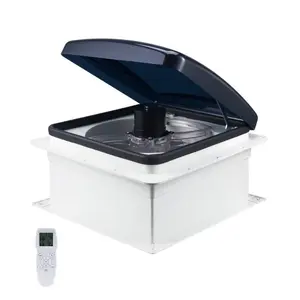 VEVOR RV Vent Fan, 14 inch RV Roof Vent Fan 12V, Powerful 10-Speed Reversible Fan with Remote Control, Built-in Rain Cover, Power Top Lid, 12 inch Fan Blade, Fits 14x14 inch Roof Openings