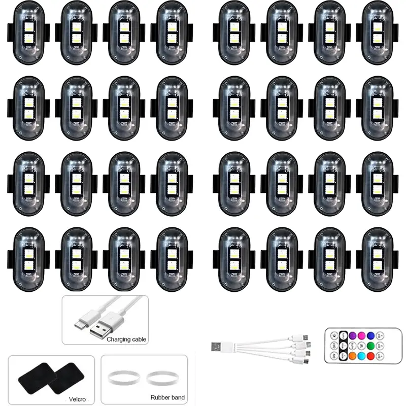 RGB LED Car Interior Light Set - Dustproof Auto Accessories, Car Accessories with Easy Color-Mode Switching, Ambient Lighting for Holiday, Camping Decor