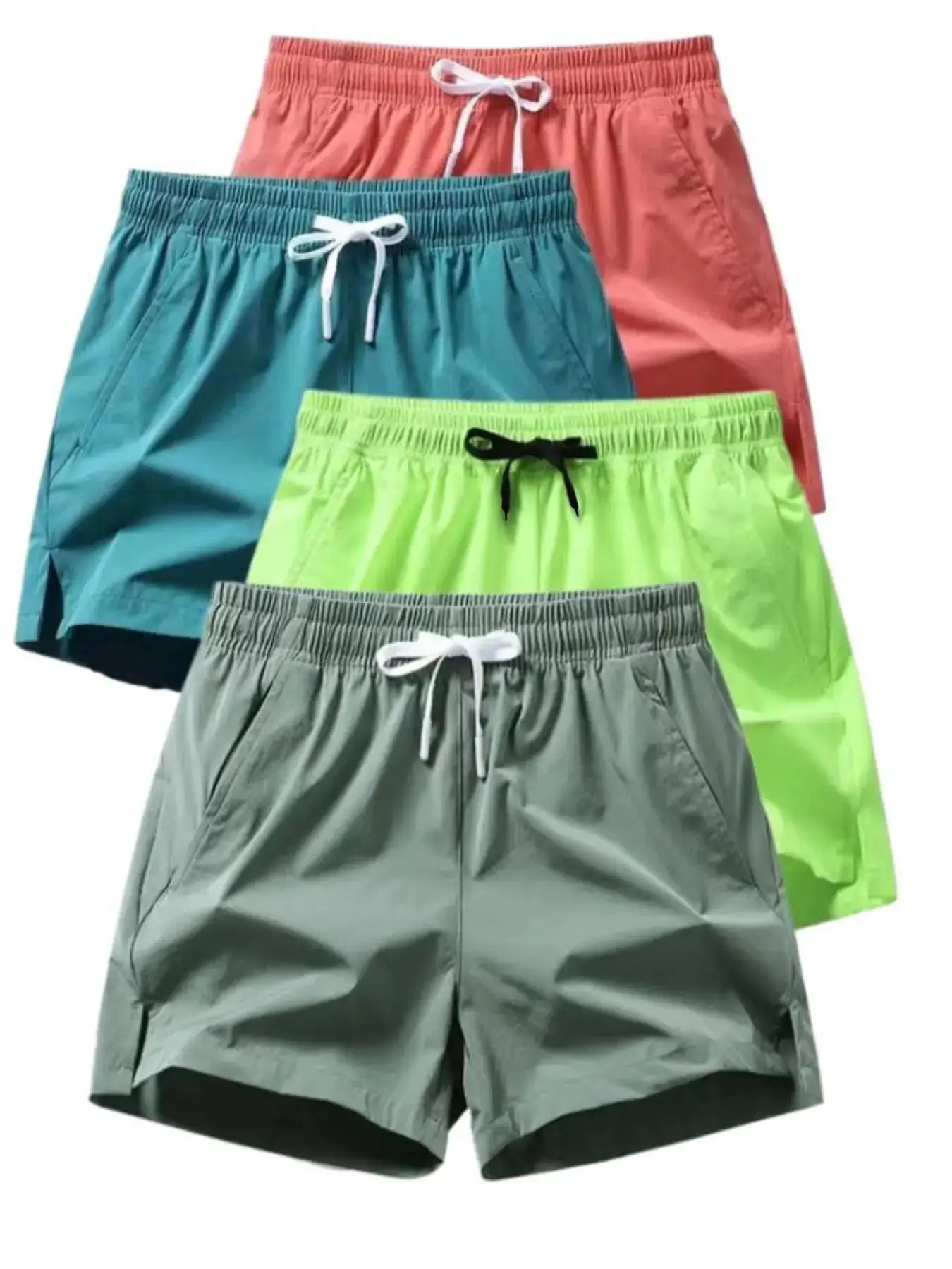 Men's Drawstring Waist Shorts, Summer Clothes, Mens Shorts, Loose Casual Comfy Quick Drying Pocket Shorts, Shorts for Men, Men Bottoms for Summer, Sum